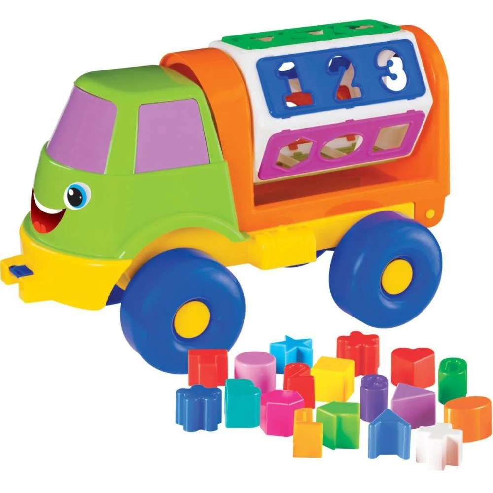 Brinquedo Educativo Caminhao Sorriso C/Puxador Merco Toys (Unidade) - imagem 3