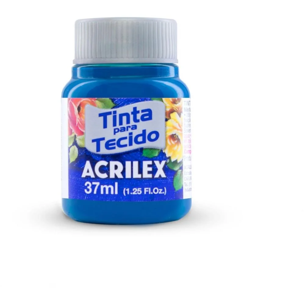 Tinta Para Tecido Fosca 37Ml Azul Turquesa Acrilex (Duzia) - imagem 2