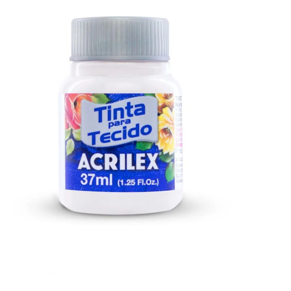 Tinta Para Tecido Fosca 37Ml Branco Acrilex (Duzia) - imagem 3