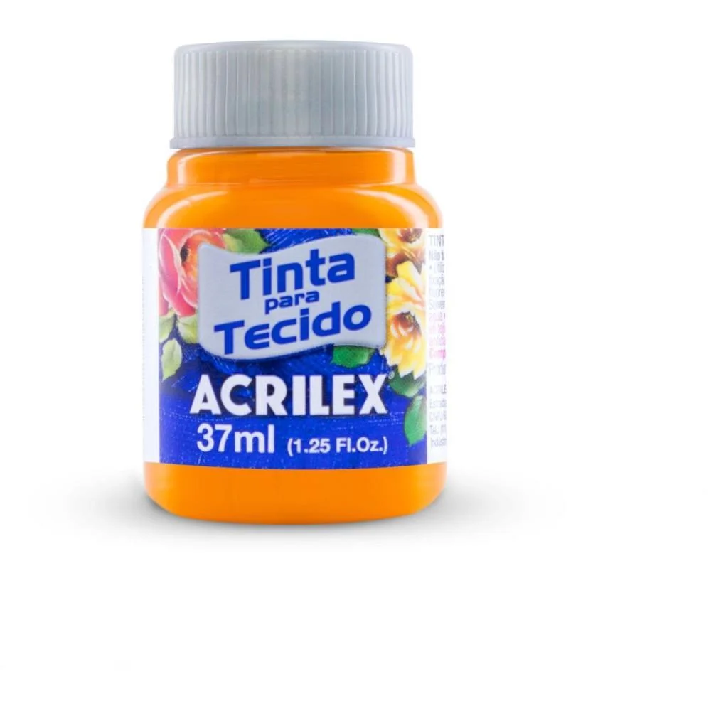 Tinta Para Tecido Fosca 37Ml Amarelo Cadmio Acrilex (Duzia) - imagem 2