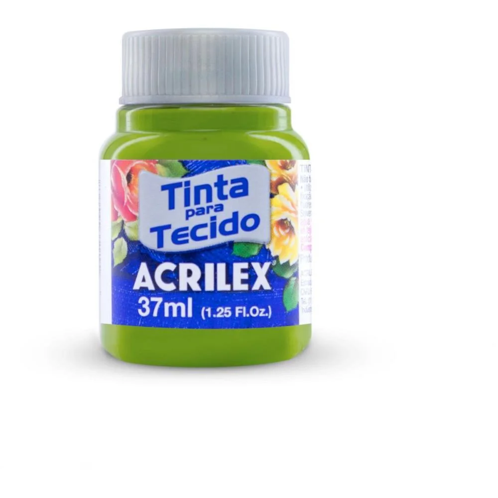 Tinta Para Tecido Fosca 37Ml Verde Maca Acrilex (Duzia) - imagem 2