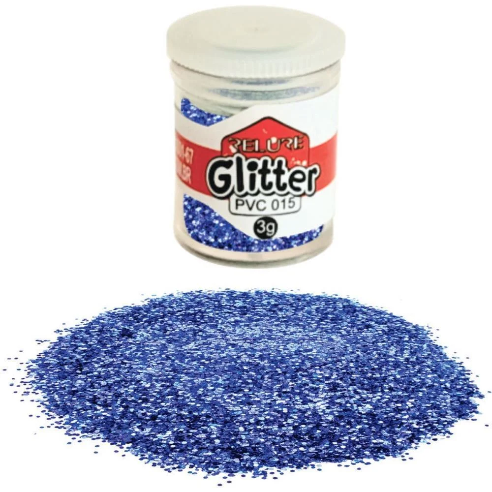 Glitter Pvc Azul Royal Pote 3G. Honey (Pct.c/12) - imagem 4