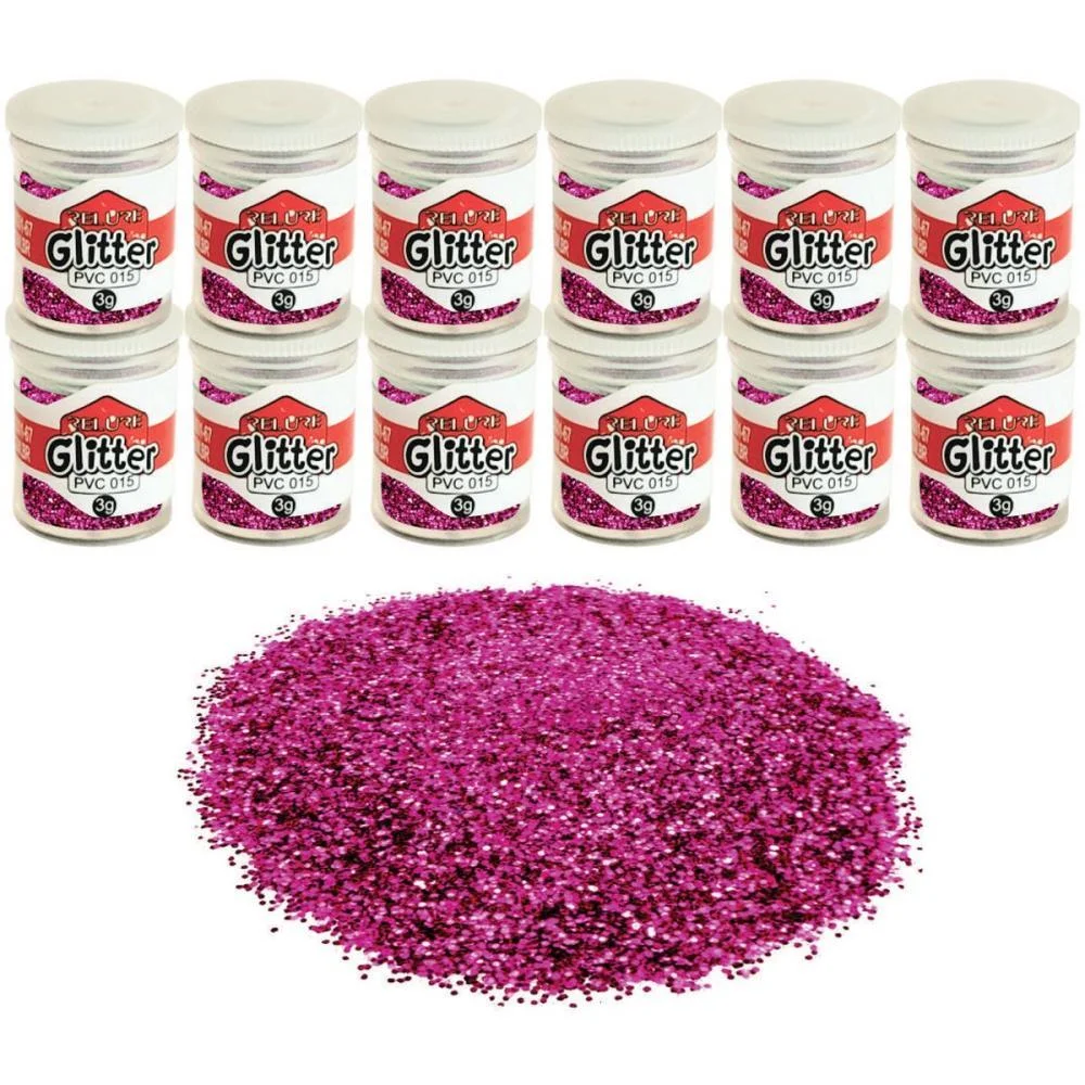 Glitter Pvc Pink Potes 3G. Honey (Pct.c/12) - imagem 3