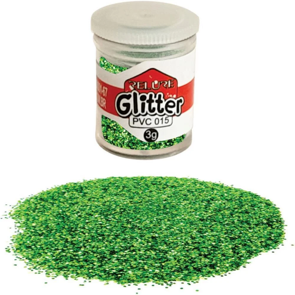Glitter Pvc Verde Bandeira Potes 3G. Honey (Pct.c/12) - imagem 4