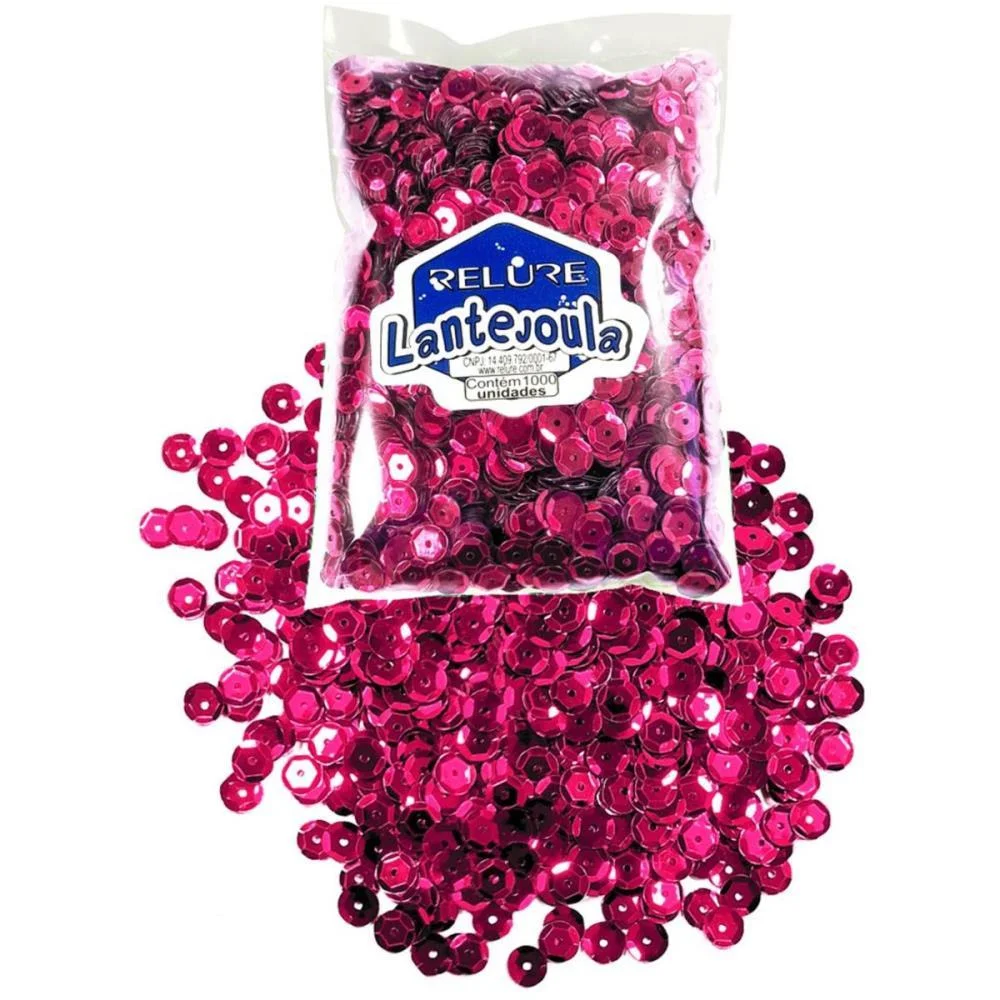 Lantejoula Metalizada Pink N.08 C/1000Unid. Honey (Pacote) - imagem 3