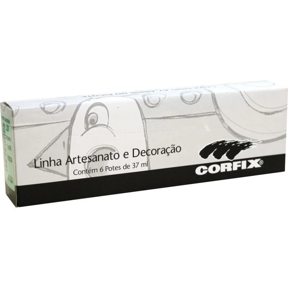 Tinta Acrilica Decorfix Fosca 37Ml Verde Band Corfix (Cx.c/06) - imagem 4