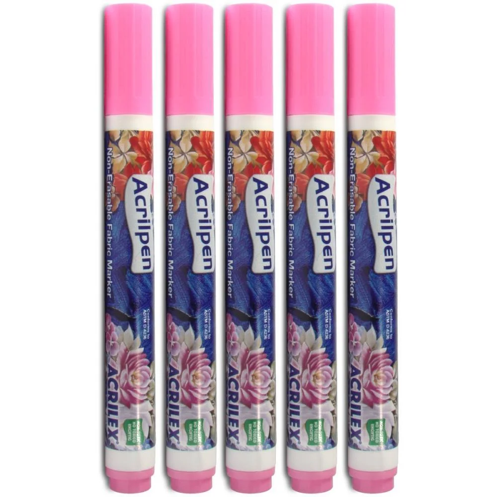 Caneta Para Tecido Rosa Acrilpen Acrilex (Cx.c/12) - imagem 5