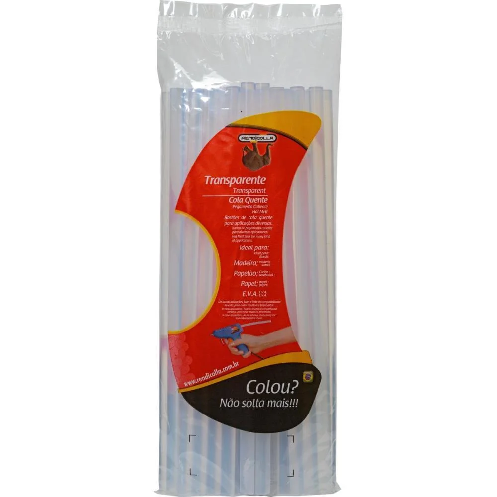 Cola Quente Refil Fina 1 Kg.transp. 7,5X30Cm. Rendicolla (Pacote) - imagem 3