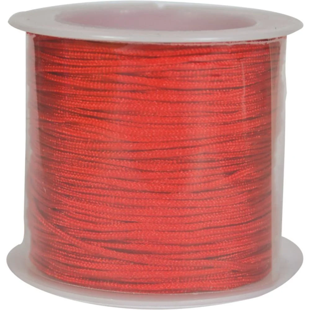 Cordao Cetim 1Mm Vermelho C/20M. Kit (Rolo) - imagem 2