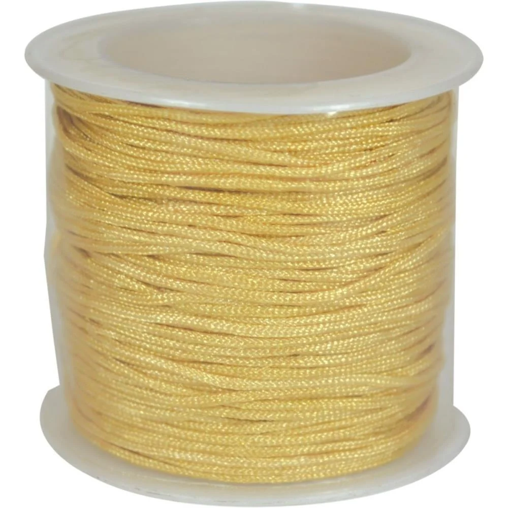 Cordao Cetim 1Mm Ouro C/20M. Kit (Rolo) - imagem 3