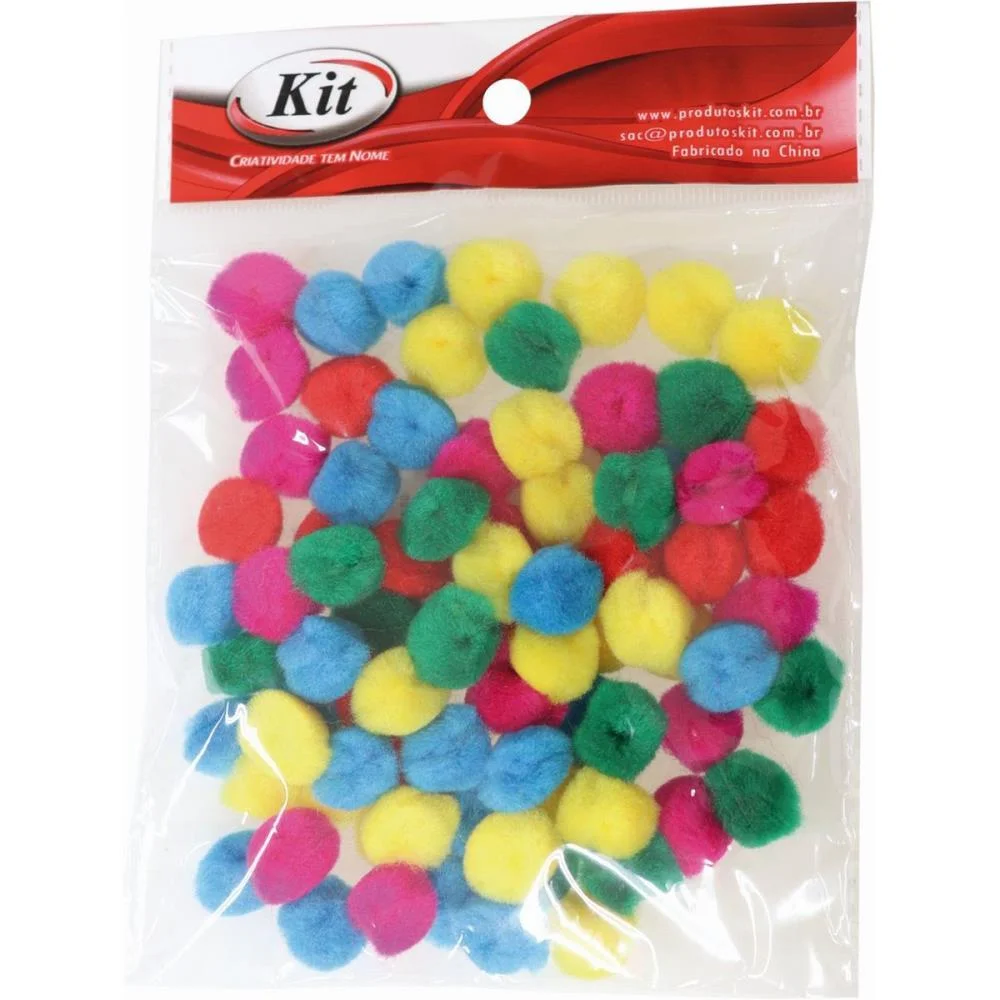 Pompom Multicolor#4 15Mm C/80Unidades Kit (Pacote) - imagem 2