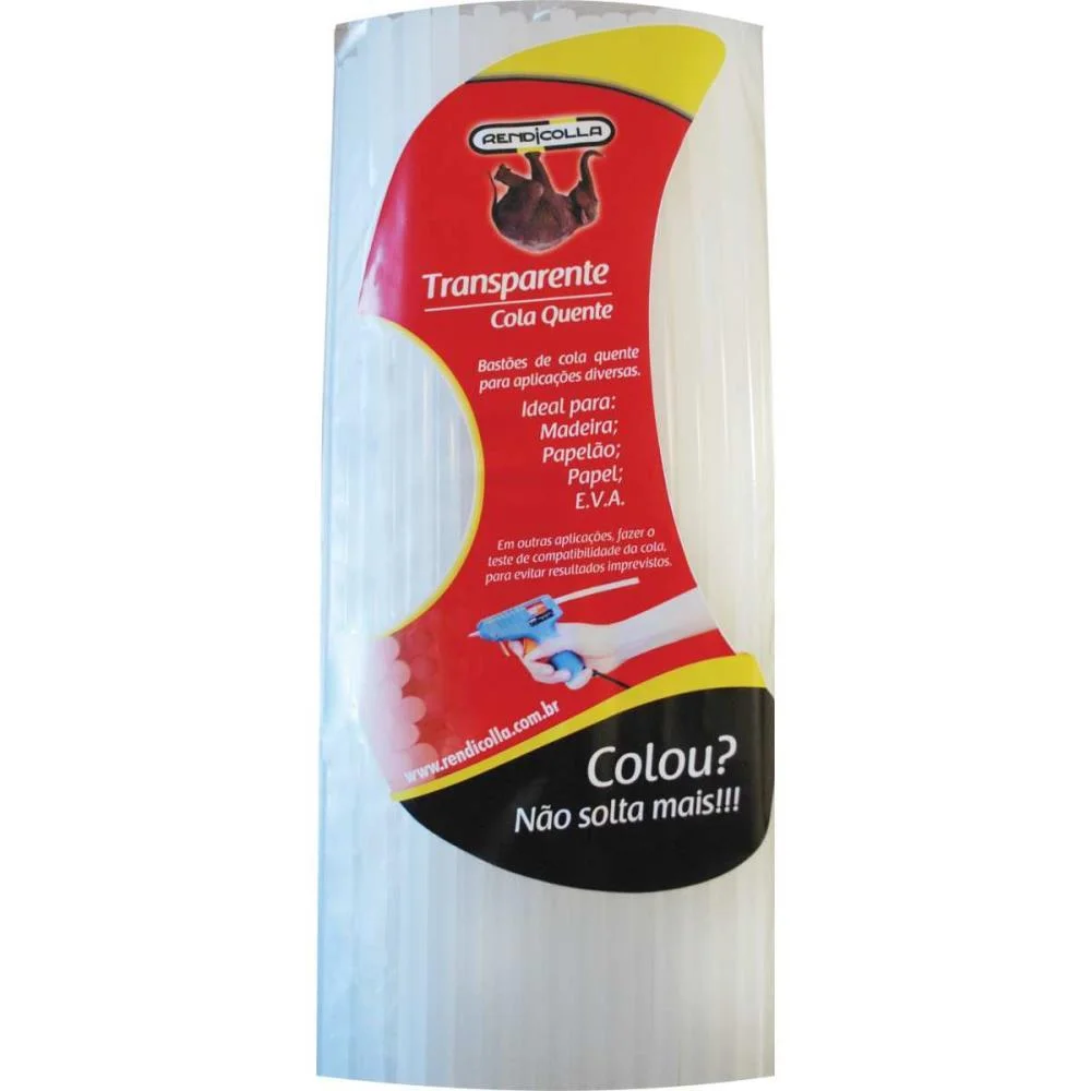 Cola Quente Refil Grossa 1Kg.transp.11,2X30Cm. Rendicolla (Pacote) - imagem 3