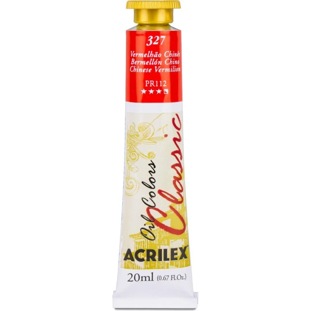 Tinta A Oleo Oil Colors 20Ml Vermelho Chine Acrilex (Cx.c/06) - imagem 3