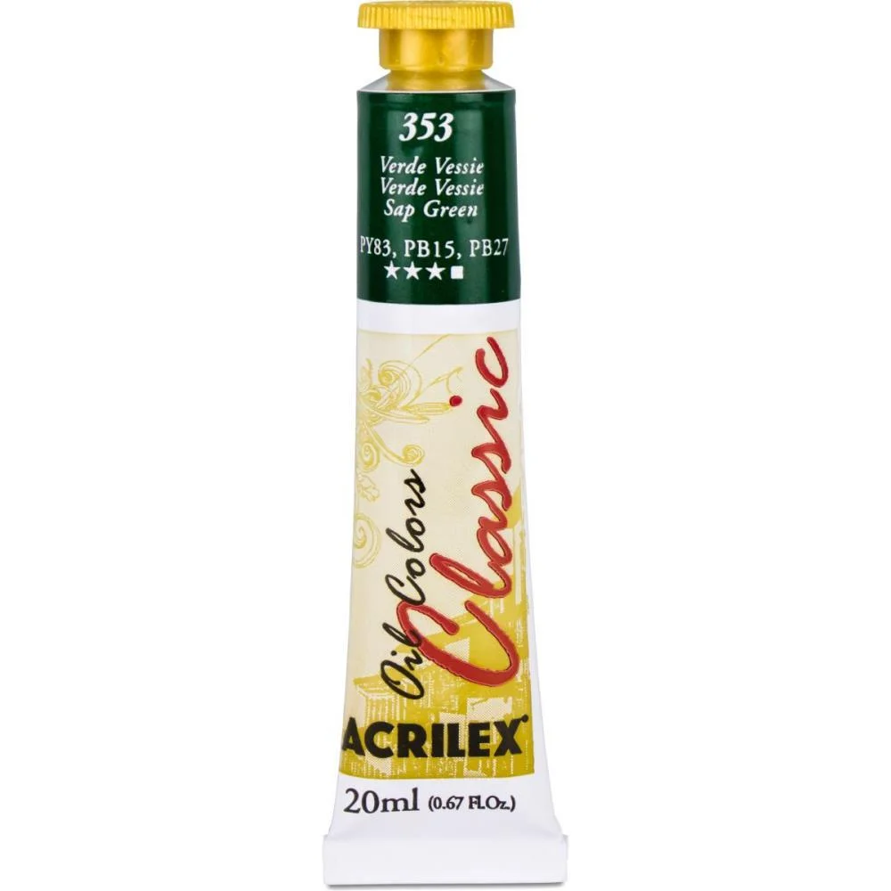 Tinta A Oleo Oil Colors 20Ml Verde Vessie Acrilex (Cx.c/06) - imagem 2