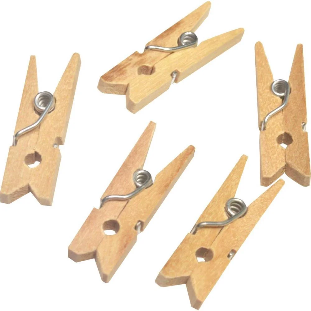 Artesanato Miniatura Pregador Cru 2.5Cm Kit (Pct.c/100) - imagem 2