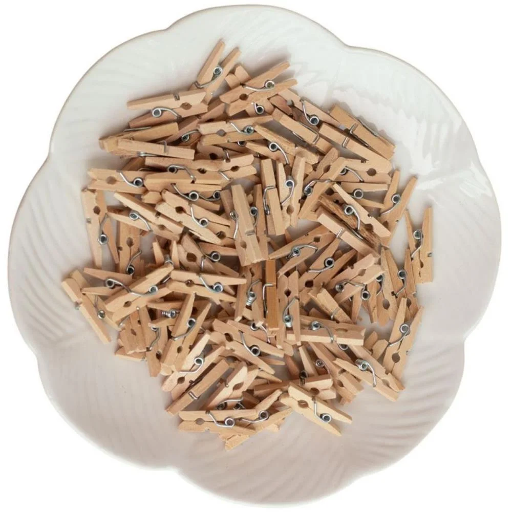Artesanato Miniatura Pregador Cru 2.5Cm Kit (Pct.c/100) - imagem 4