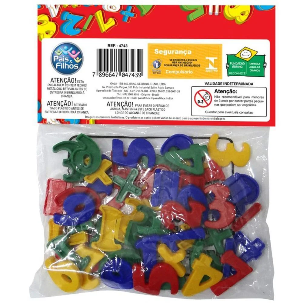 Brinquedo Pedagogico Brincando Com Numeros 56 Pcs Pais E Filhos (Unidade) - imagem 6