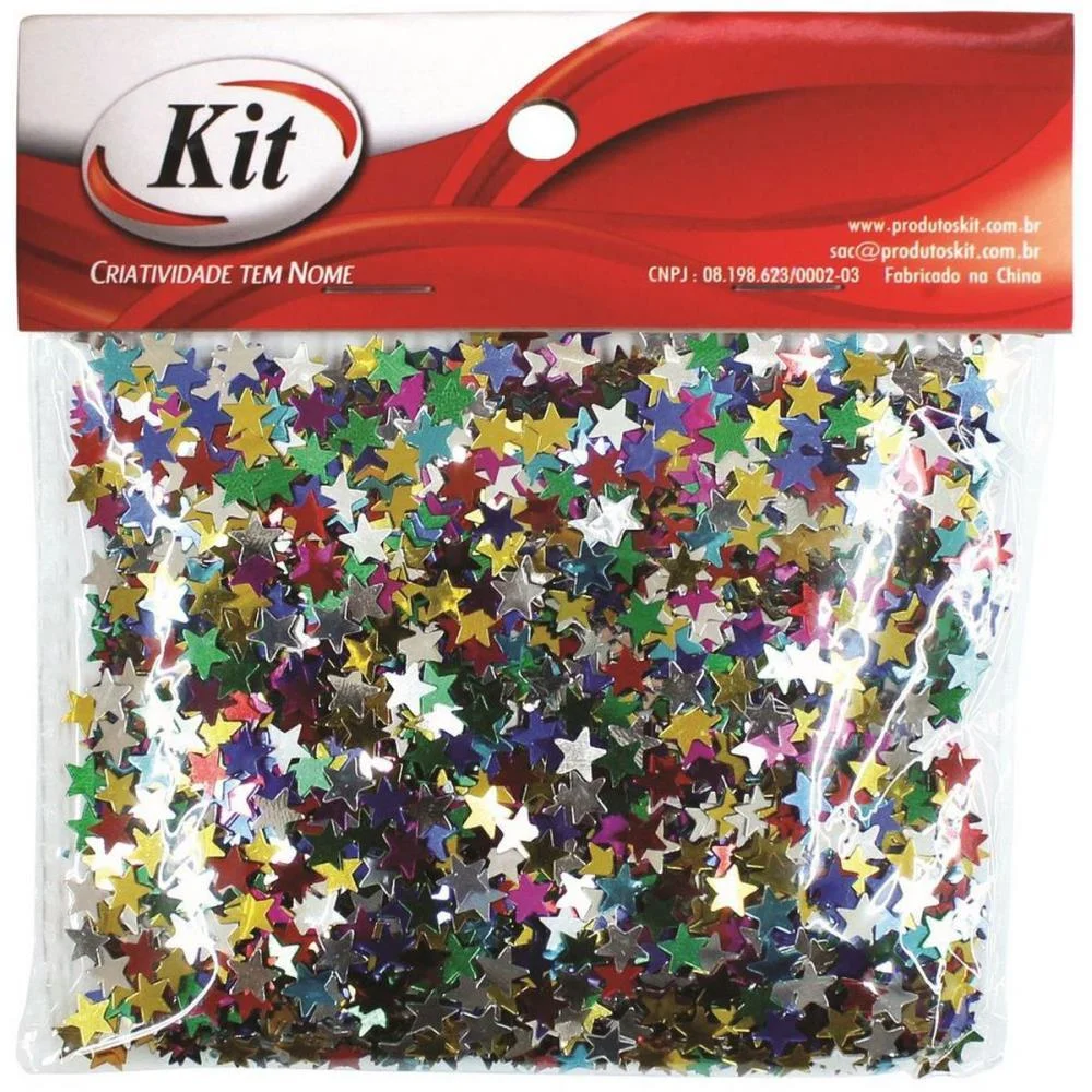 Lantejoula Especial Estrelinha Metalica 25G. (S) Kit (Pacote) - imagem 3