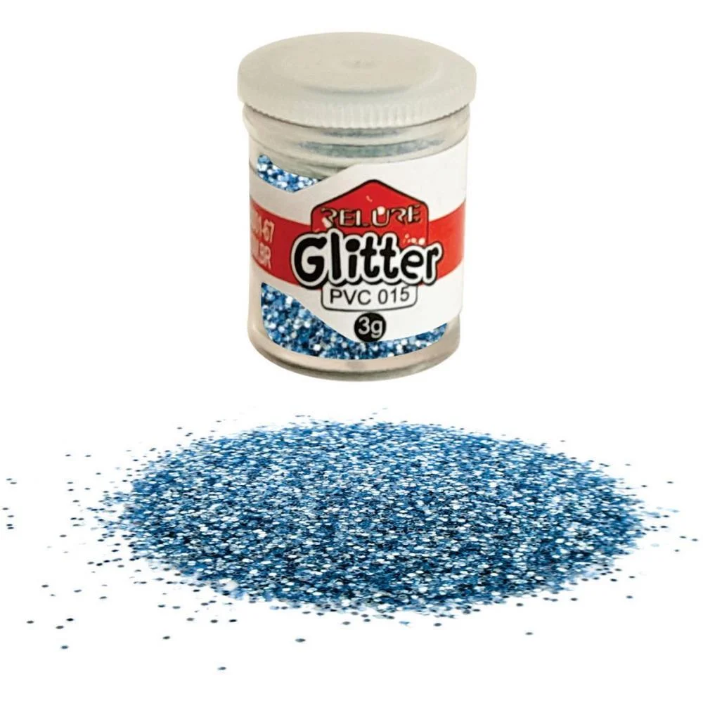 Glitter Pvc Azul Claro Pote 3G. Honey (Pct.c/12) - imagem 4
