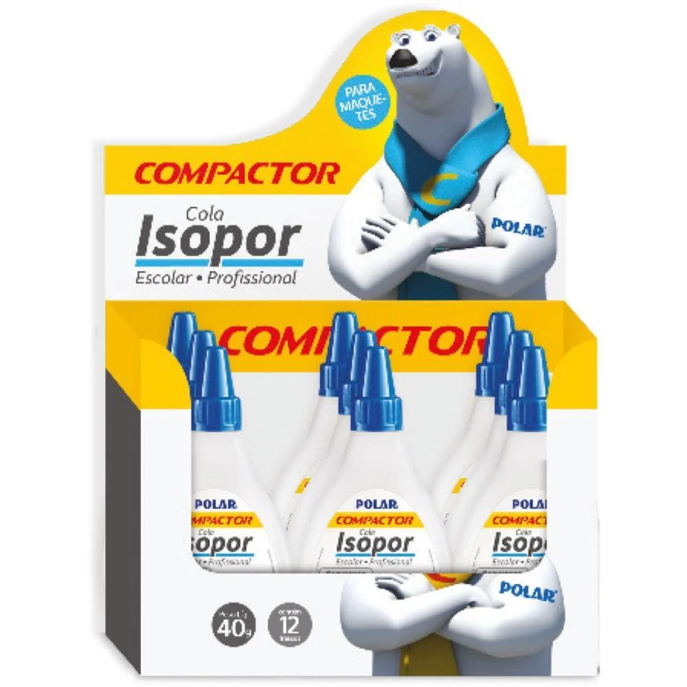 Cola Para Isopor Polar 40G Compactor (Cx.c/12) - imagem 2