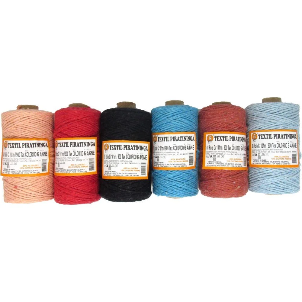 Barbante Colorido 100G 6 Fios Rolo 101M Color Textil Piratininga (Pct.c/06) - imagem 4