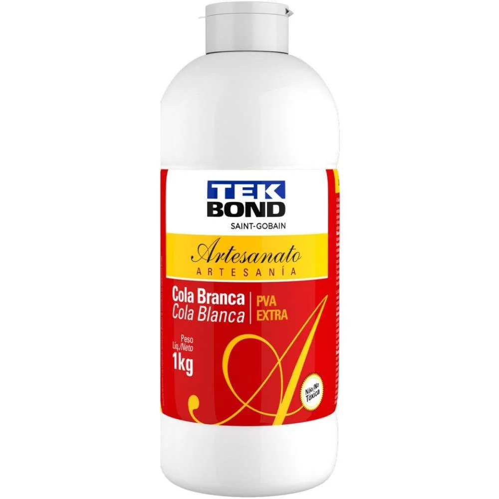Cola Para Artesanato Branca Extra 1Kg Tekbond (Unidade) - imagem 2