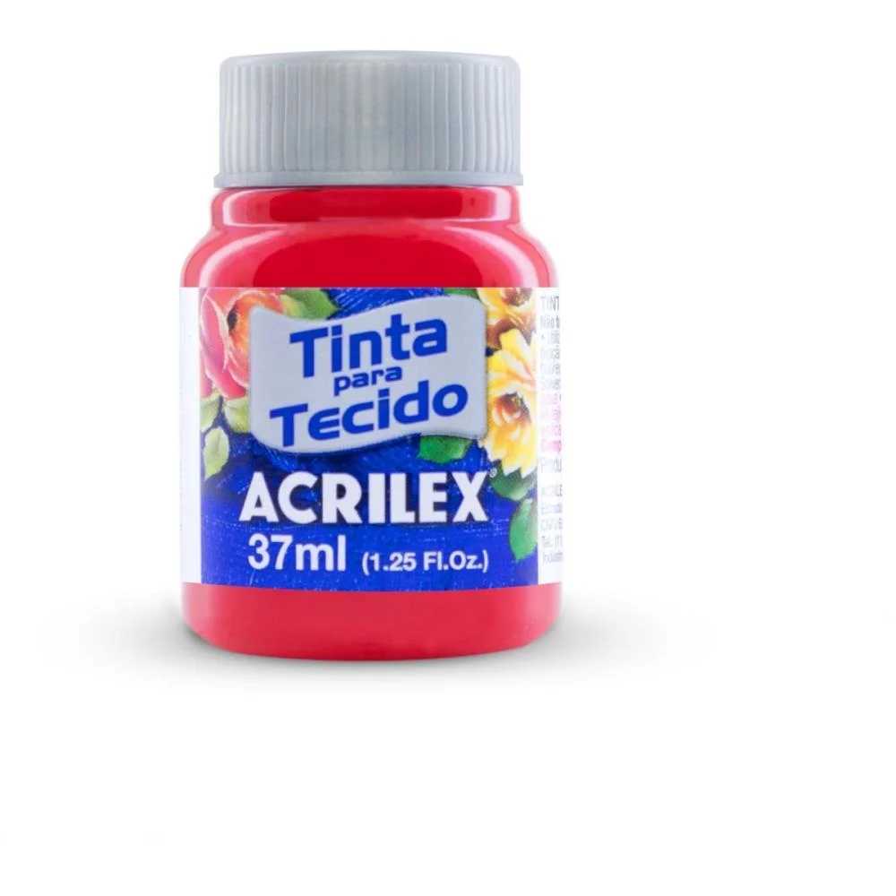 Tinta Para Tecido Fosca 37Ml Vermelho Natal Acrilex (Duzia) - imagem 2