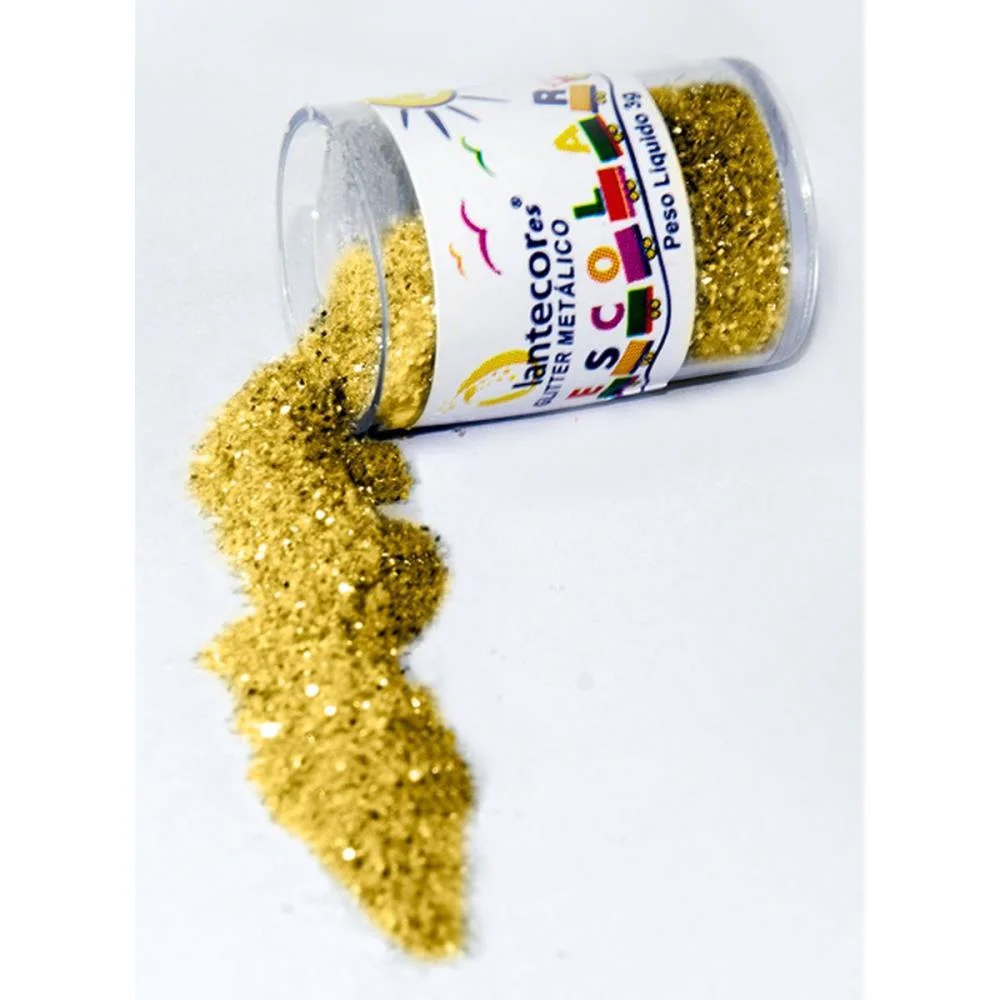 Glitter Pvc Ouro Potes 3G. Lantecor (Pct.c/12) - imagem 2