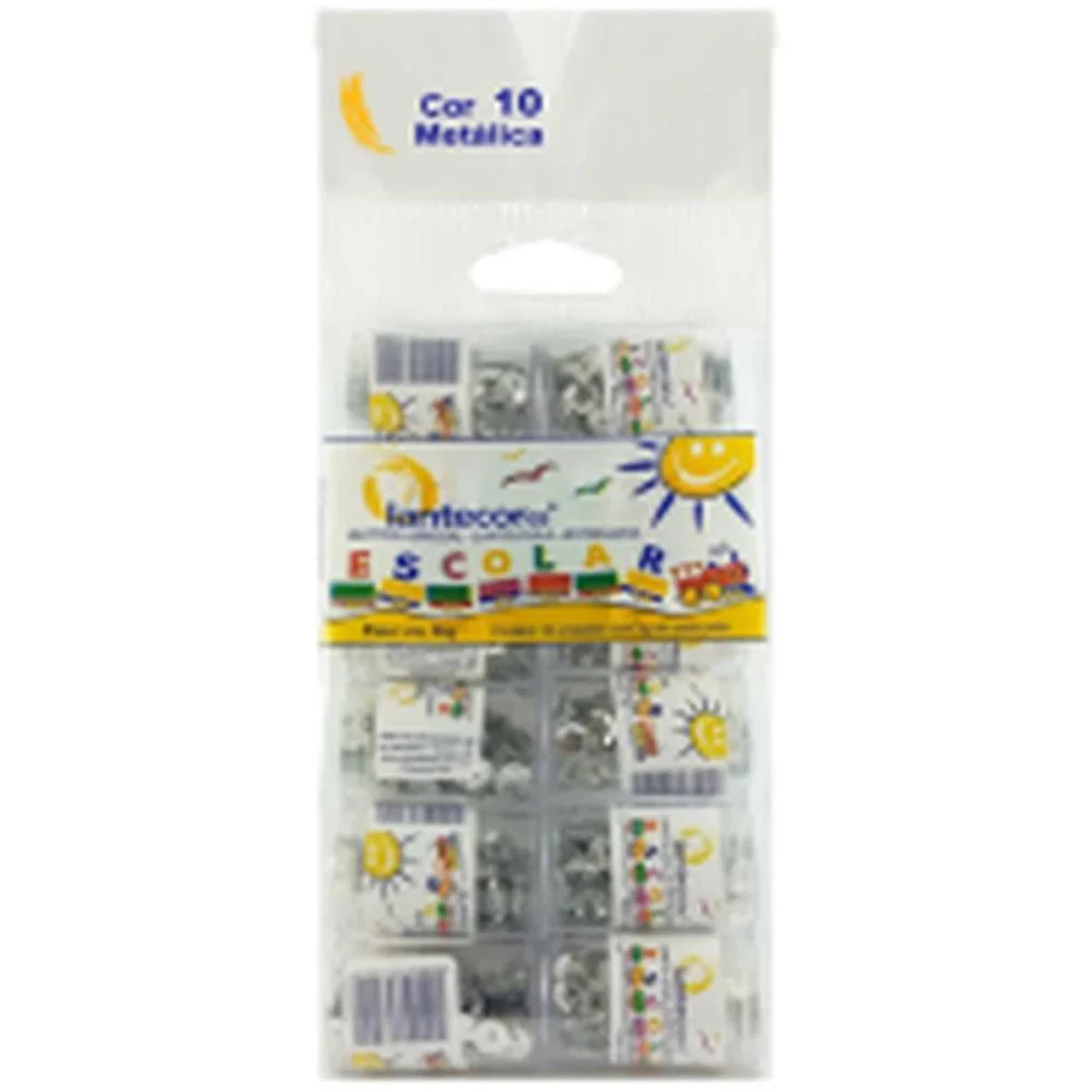 Lantejoula Metalizada Prata 10Mm. Potes 2G. Lantecor (Pct.c/12) - imagem 4
