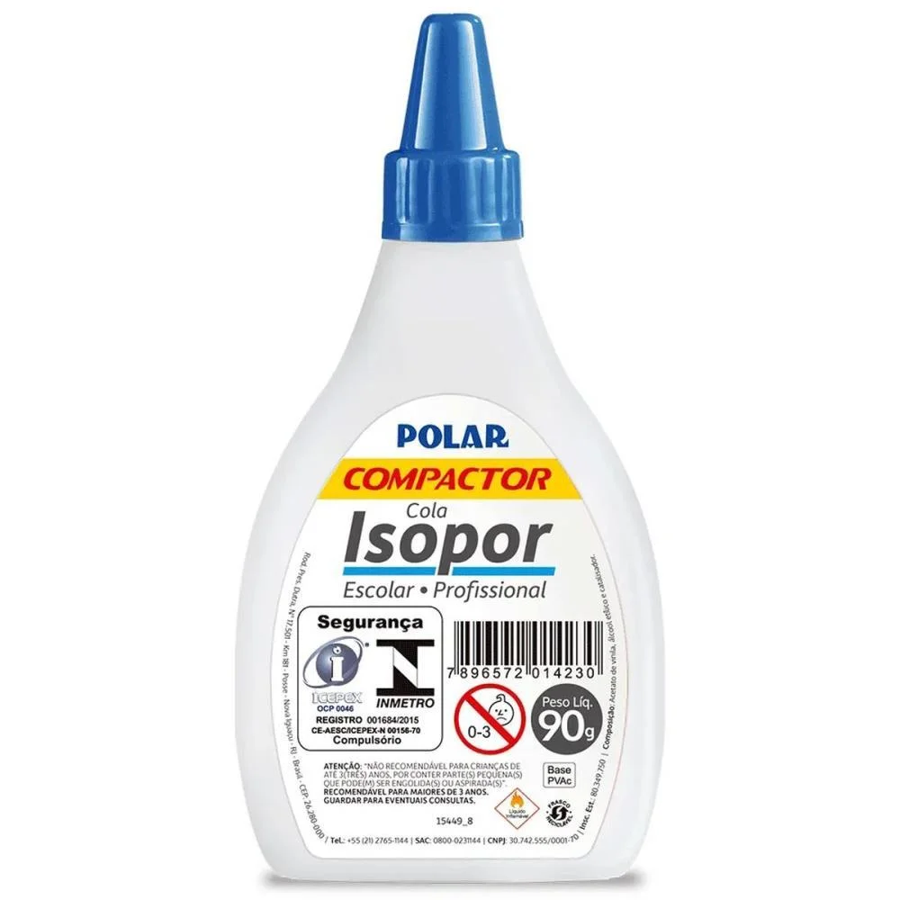 Cola Para Isopor Polar 90G. Compactor (Cx.c/12) - imagem 3