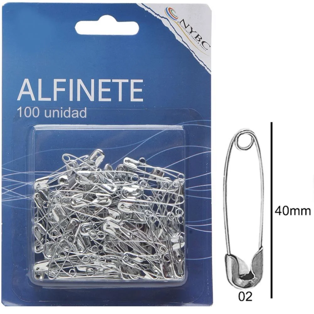 Alfinete Seguranca N.2 Prata C/100Unid. Nybc (Pct.c/06) - imagem 2
