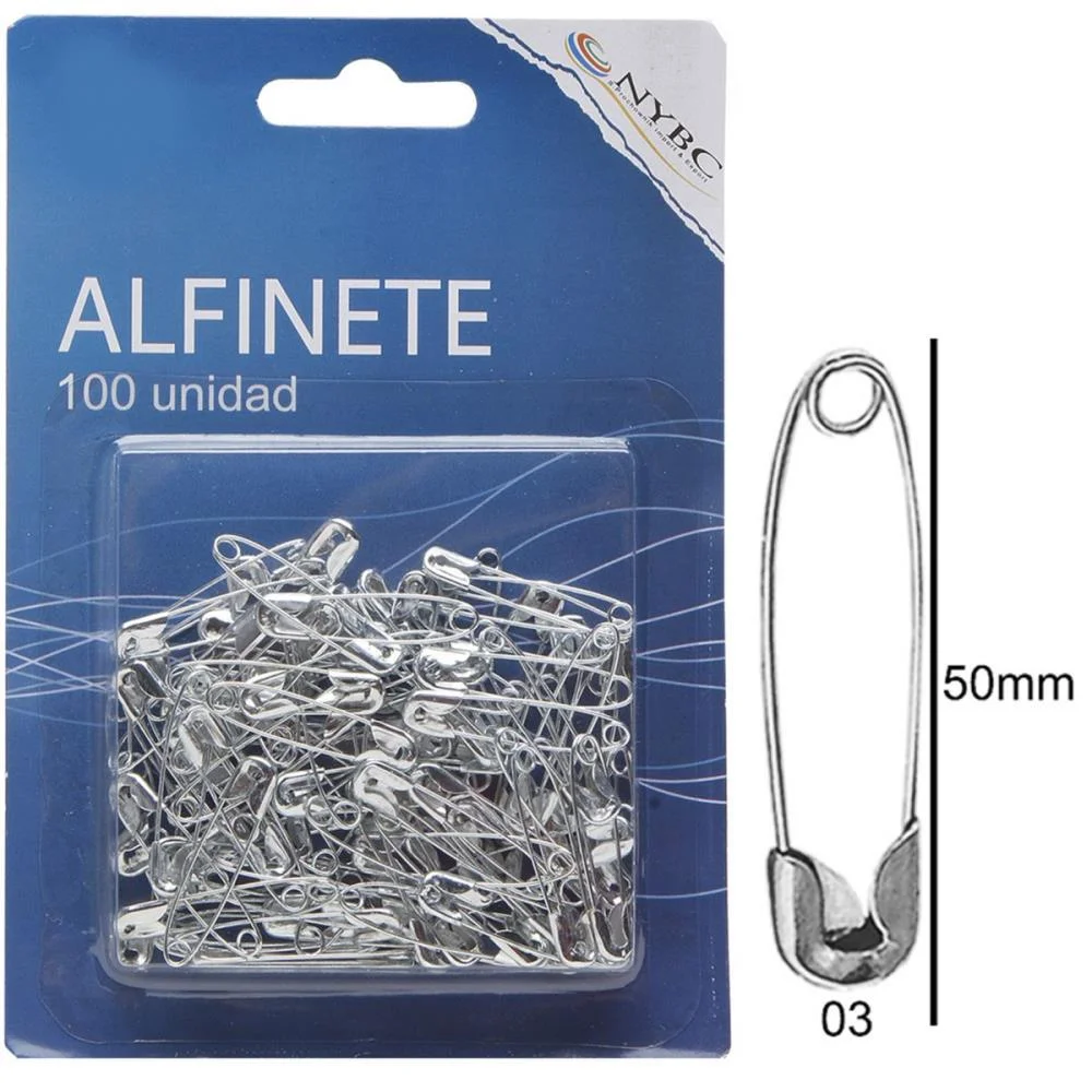 Alfinete Seguranca N.3 Prata C/100Unid. Nybc (Pct.c/06) - imagem 3