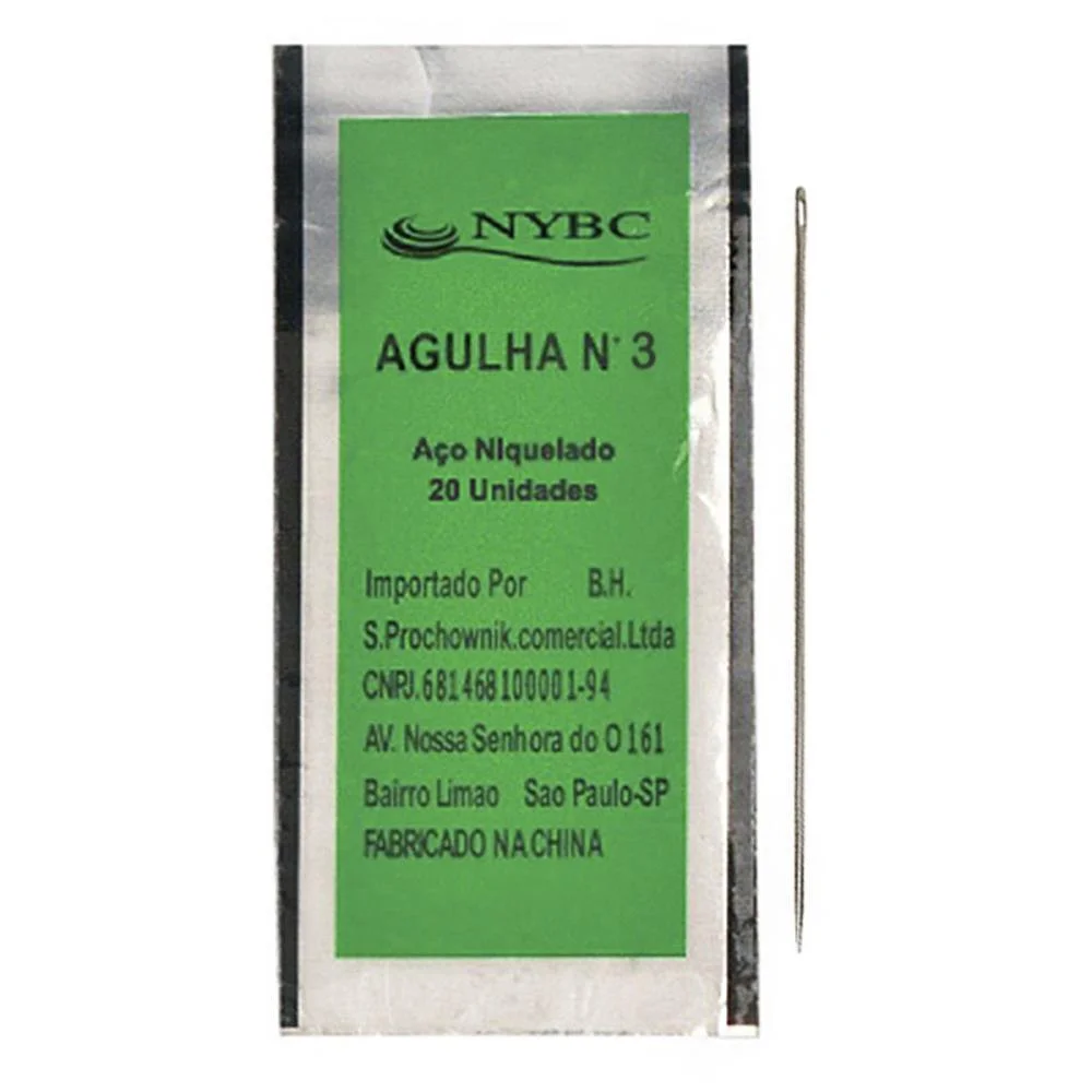 Agulha De Mao N.3 Niquelado C/20Unid. Nybc (Pct.c/05) - imagem 3