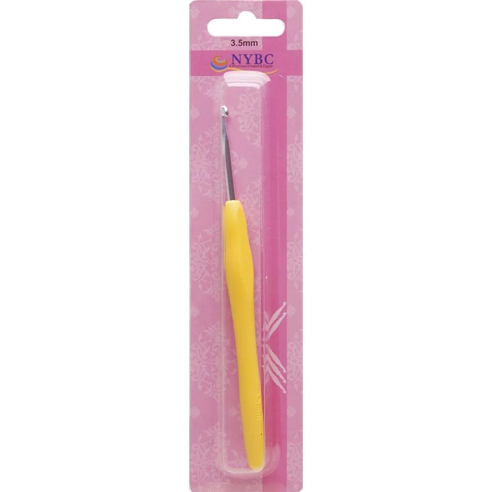 Agulha Para Croche Tam.3,5Mm Cabo Silicone Amarel Nybc (Blister) - imagem 3