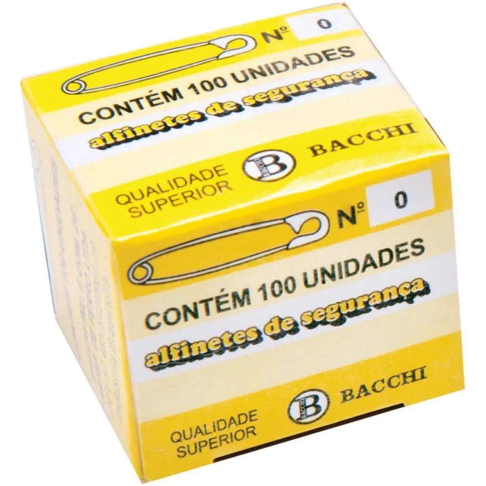 Alfinete Segurança N.0 Aço Niquelado Bacchi (Cx.c/100) - imagem 4