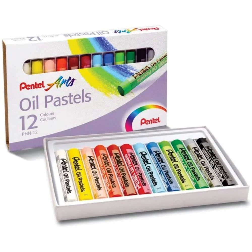Giz Pastel Oleoso 12Cores Pentel (Estojo) - imagem 3