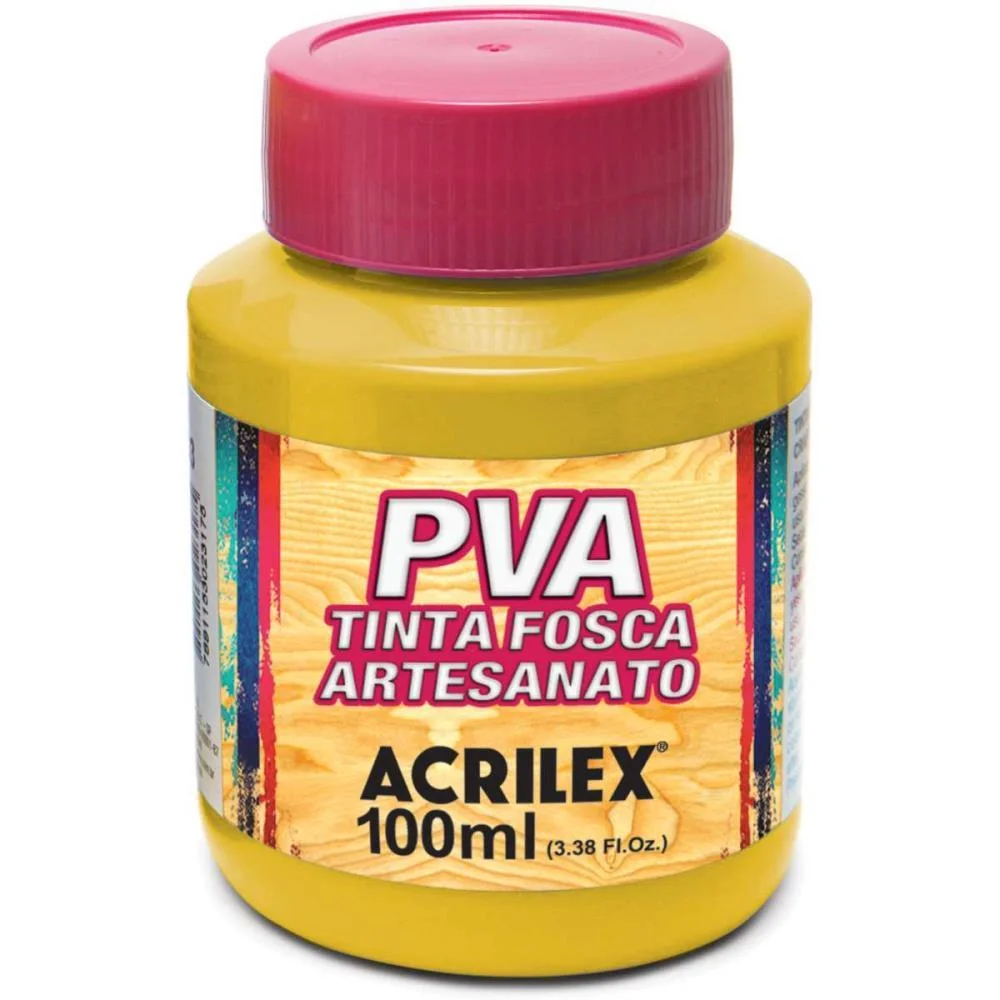 Tinta Pva 100Ml. Amarelo Ouro Acrilex (Pct.c/06) - imagem 2