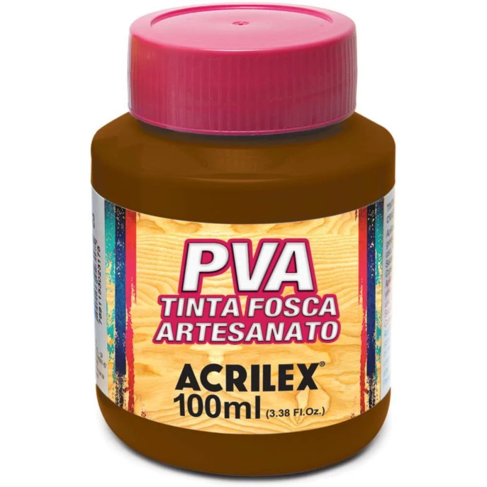 Tinta Pva 100Ml. Marrom Acrilex (Pct.c/06) - imagem 3