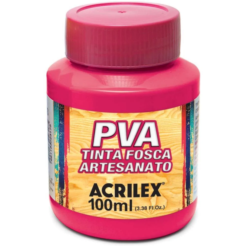 Tinta Pva 100Ml. Rosa Escuro Acrilex (Pct.c/06) - imagem 3