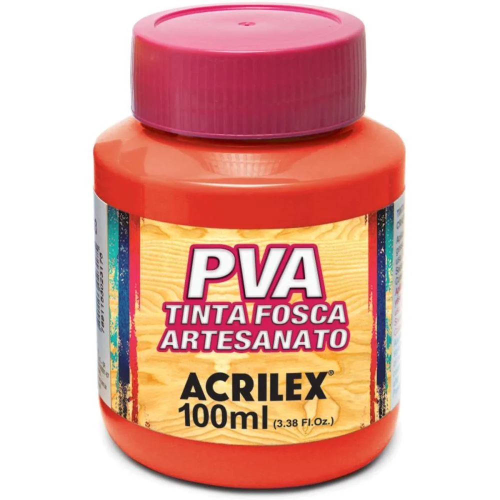 Tinta Pva 100Ml. Vermelho Fogo Acrilex (Pct.c/06) - imagem 3