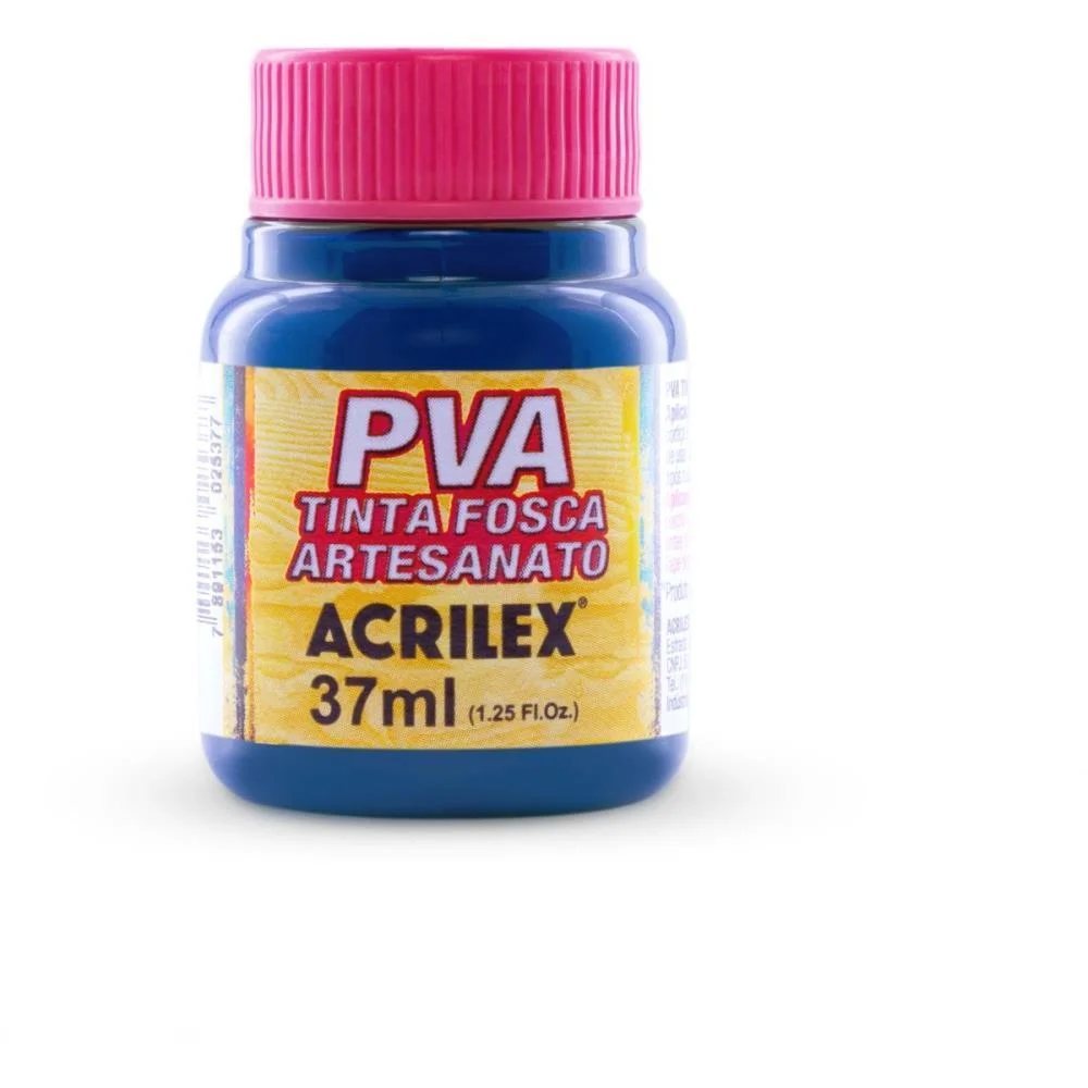 Tinta Pva 37Ml. Azul Turquesa Acrilex (Cx.c/12) - imagem 2