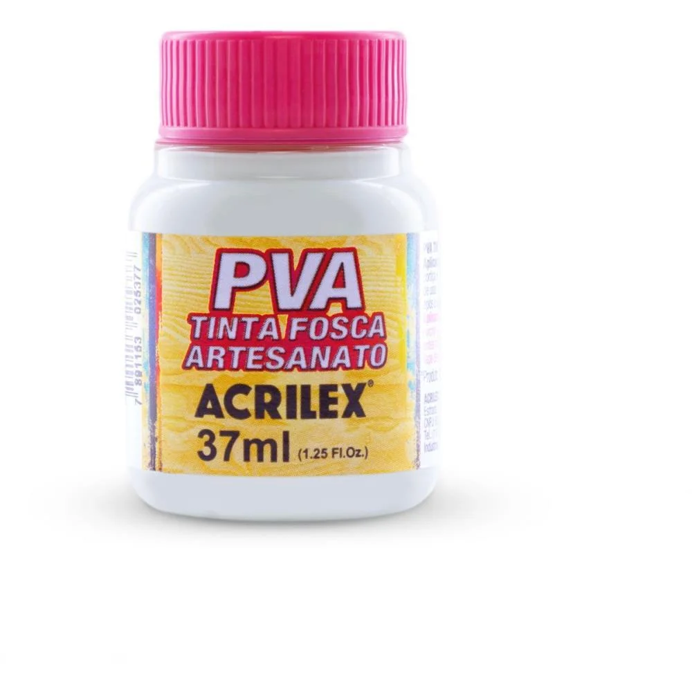 Tinta Pva 37Ml. Branca Acrilex (Cx.c/12) - imagem 2
