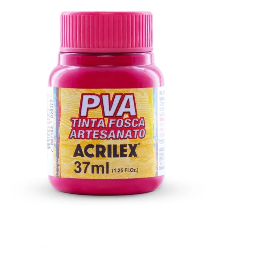 Tinta Pva 37Ml. Rosa Escuro Acrilex (Cx.c/12) - imagem 3
