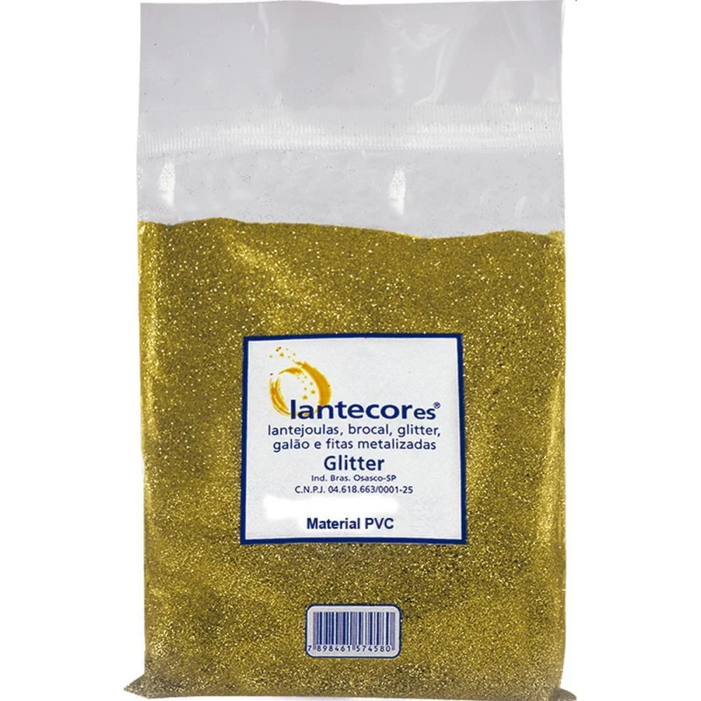 Glitter Pvc Ouro 500G. Lantecor (Pacote) - imagem 2