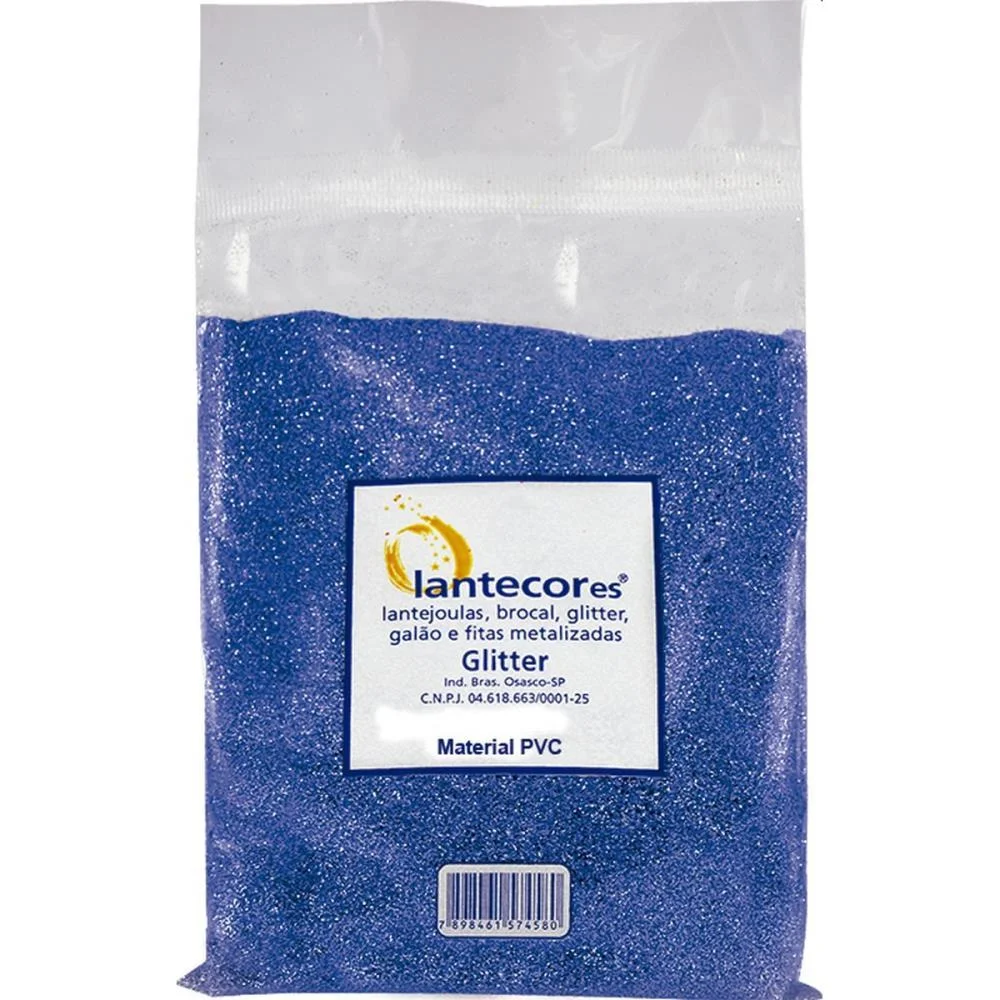 Glitter Pvc Azul 500G. Lantecor (Pacote) - imagem 2