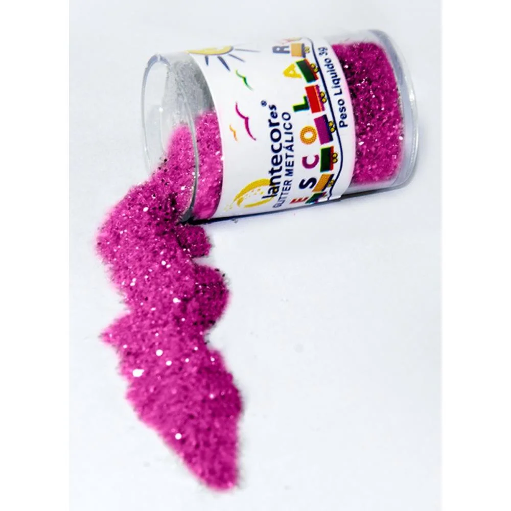 Glitter Pvc Pink Potes 3G. Lantecor (Pct.c/12) - imagem 2