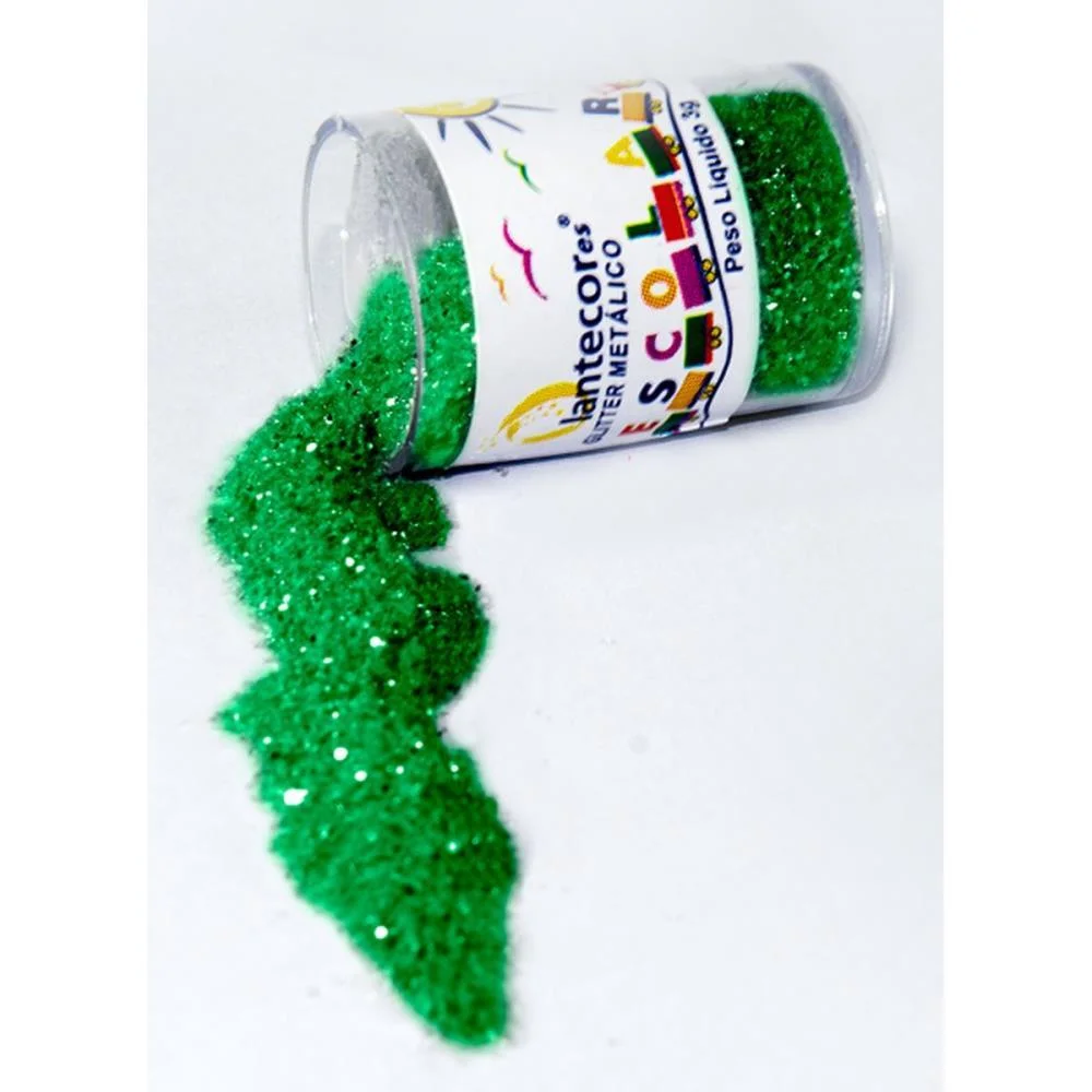 Glitter Pvc Verde Potes 3G. Lantecor (Pct.c/12) - imagem 3