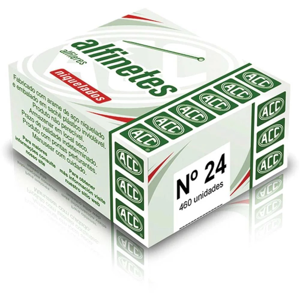 Alfinete Costura N.24 Aço Niquelado 50G. Acc (Pct.c/10) - imagem 3