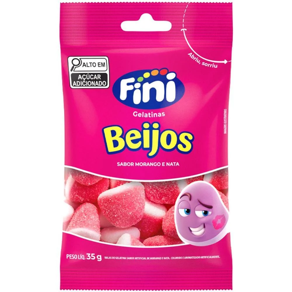 Doce Beijos De Morango 35G Fini (Dp.c/10) - imagem 2