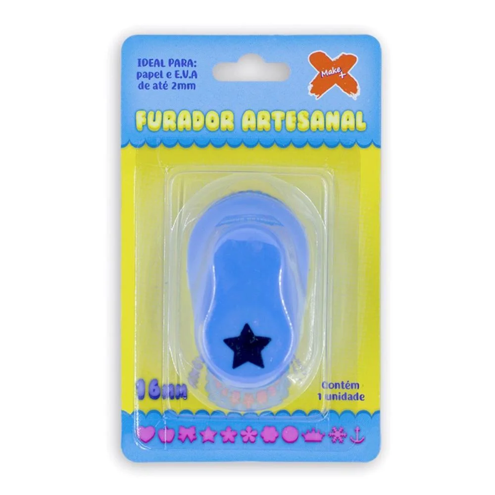 Furador Papel E Eva Regular Estrela 16Mm Make+ (Unidade) - imagem 3